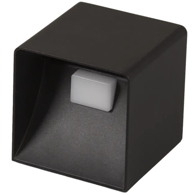 LuxeCharge LED oppladbar utelampe vegg IP54 10cm sort