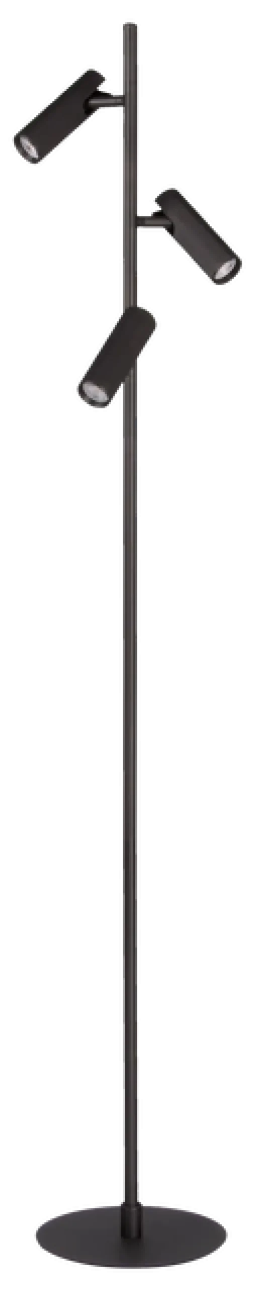 Lyra leselampe gulv 3lys 150cm sort
