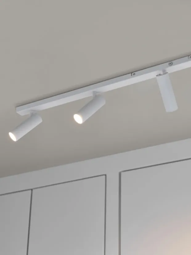 Lyra skinne 5lys 115cm hvit