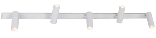 Lyra skinne 5lys 115cm hvit