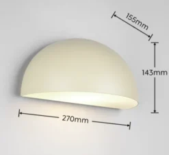 Maas utelampe vegg IP44 27cm beige