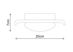 Magne LED oppladbar vegg/taklampe 20cm sort