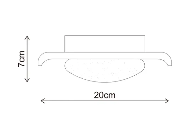 Magne LED oppladbar vegg/taklampe 20cm sort