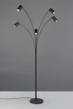 Marley gulvlampe 5lys 200cm sort