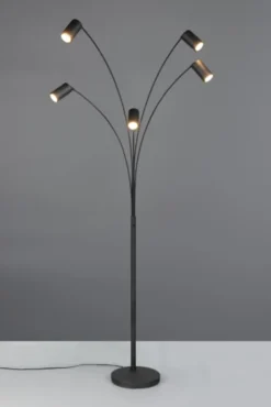 Marley gulvlampe 5lys 200cm sort