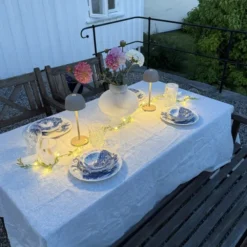 Mars LED oppladbar utelampe bord IP65 28cm beige