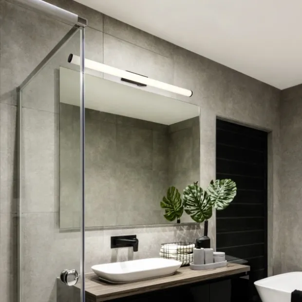 Mattimo LED baderomslampe vegg IP44 80cm sort