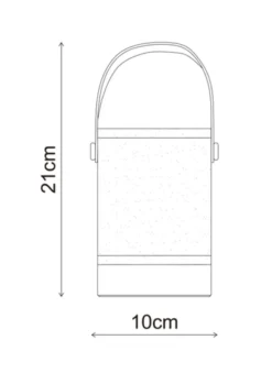 Megrez LED oppladbar bordlampe 21cm natur