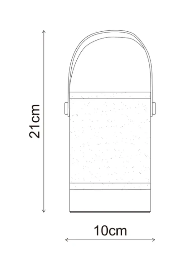 Megrez LED oppladbar bordlampe 21cm natur