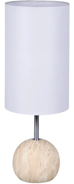 Milla bordlampe 53cm travertine/hvit