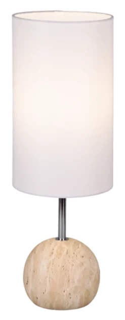 Milla bordlampe 53cm travertine/hvit
