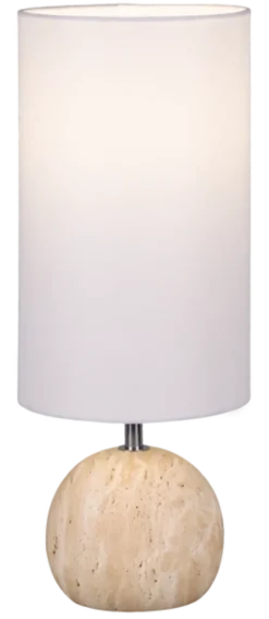 Milla bordlampe 53cm travertine/hvit