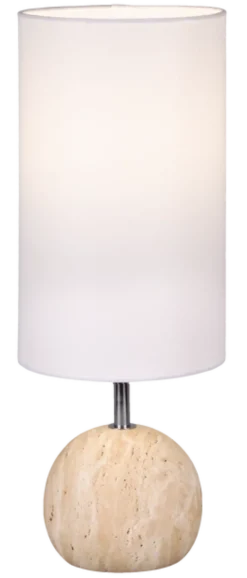Milla bordlampe 53cm travertine/hvit
