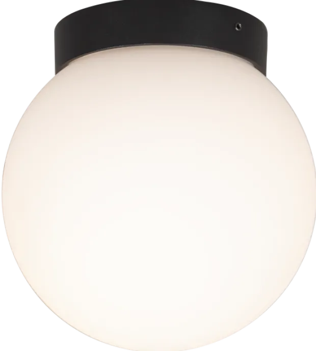 Milo LED plafond taklampe IP44 13,5cm sort