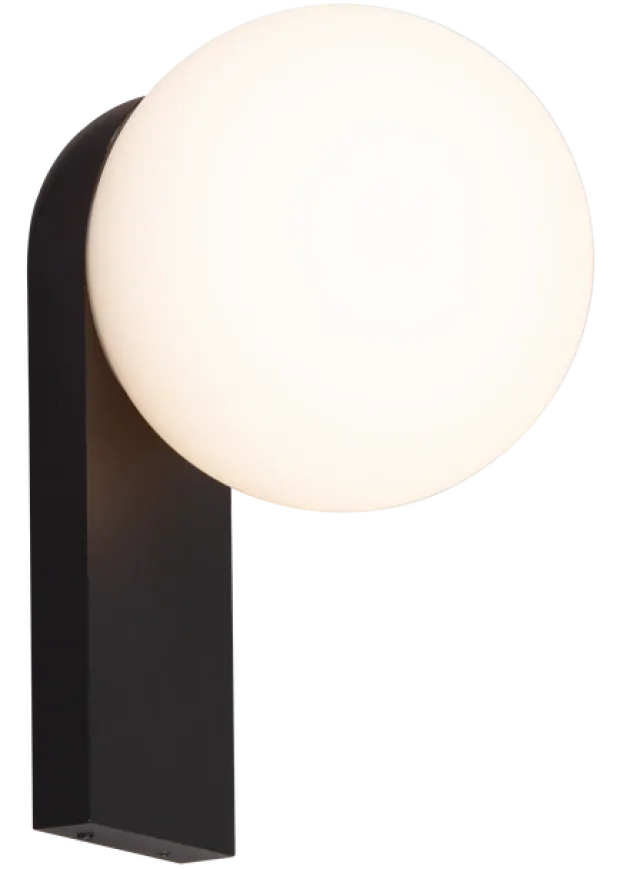 Milo vegg baderomslampe IP44 20cm sort