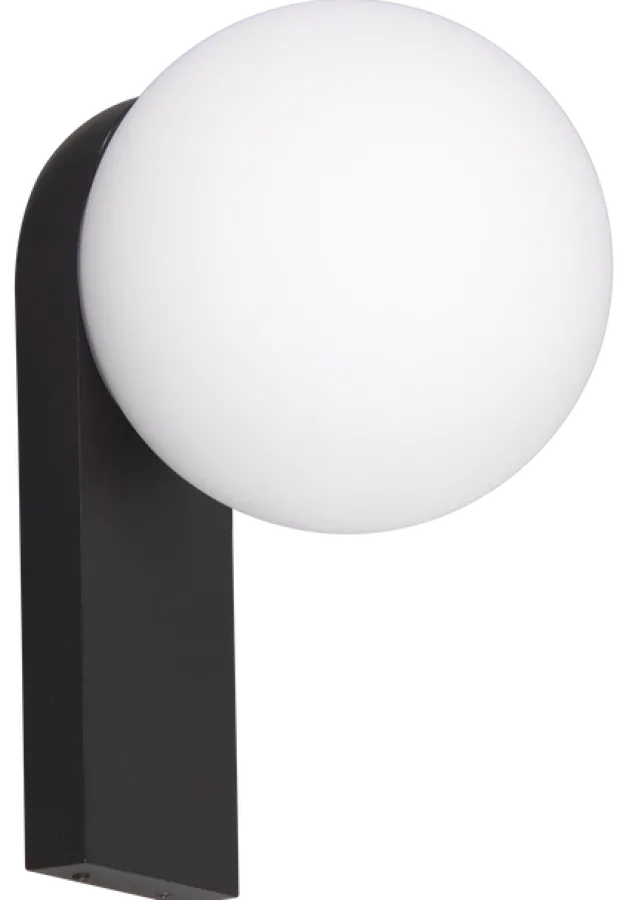 Milo vegg baderomslampe IP44 20cm sort