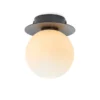 Mini vegg/tak baderomslampe IP44 10cm hvit