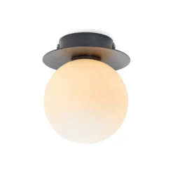 Mini vegg/tak baderomslampe IP44 10cm hvit