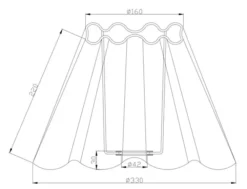 Moa skjerm 33cm lin