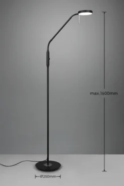Monza LED leselampe gulv 145cm sort