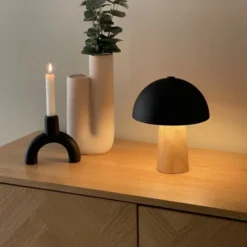 Mushroom bordlampe 24cm natur