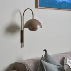 Myla LED oppladbar vegglampe 45cm brun
