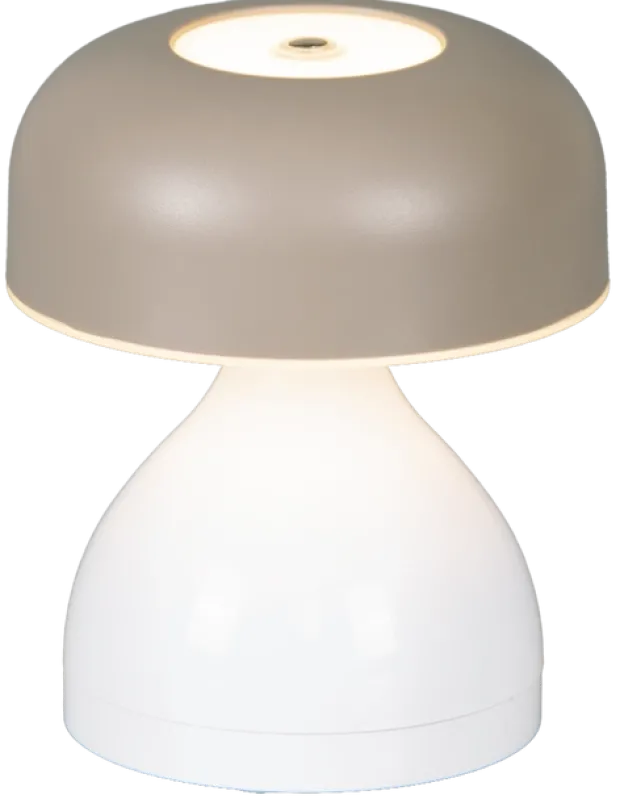 Myla Mini LED oppladbar bordlampe 12cm beige