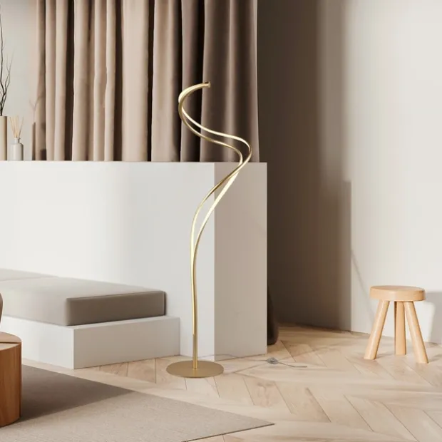 Nala LED gulvlampe 160cm messing