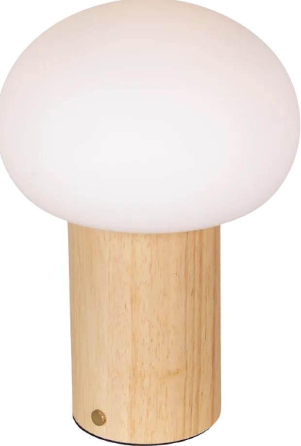 Nara LED oppladbar bordlampe 26cm natur