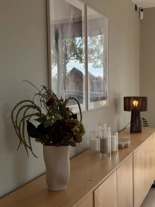 Naya bordlampe 46cm brun