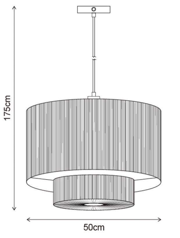 Naya taklampe 50cm brun