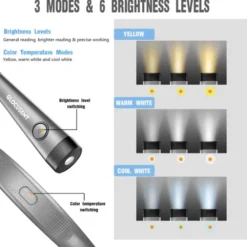 Neck Light LED oppladbar leselampe grå