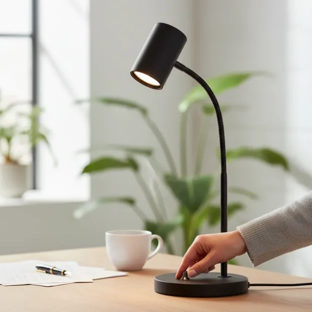 Noor II Flex skrivebordslampe 45cm sort