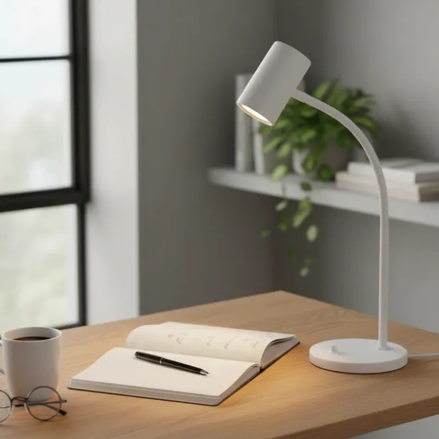 Noor II Flex skrivebordslampe 45cm hvit