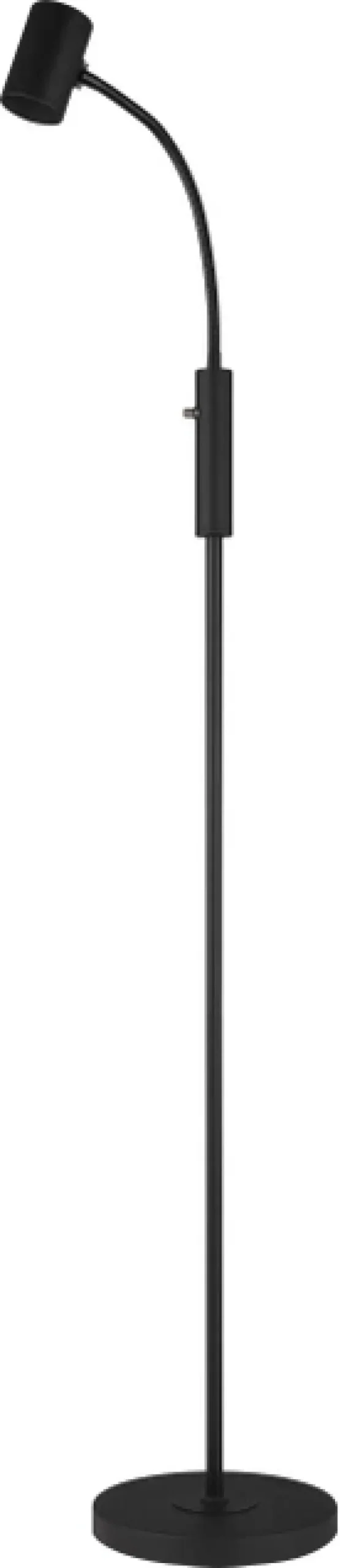 Noor II leselampe gulv 1lys 146cm sort