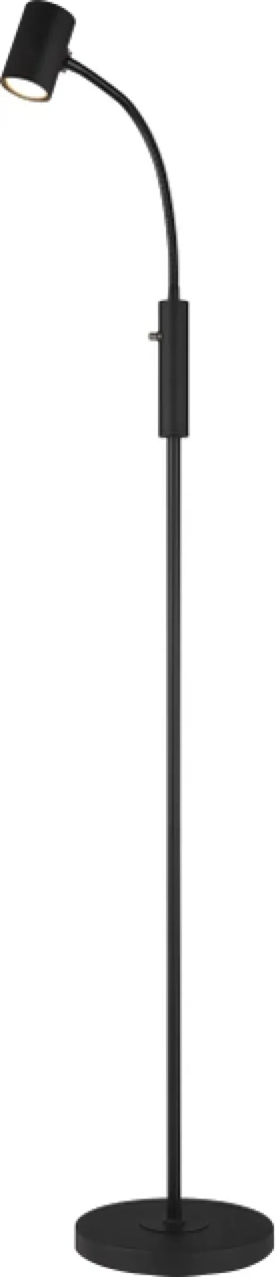 Noor II leselampe gulv 1lys 146cm sort