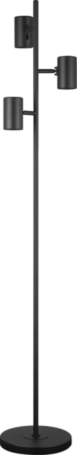 Noor II leselampe gulv 3lys 135cm sort