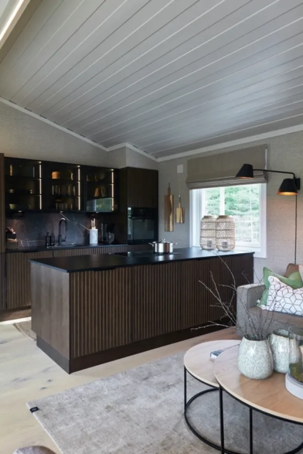 Nordic vegglampe 2lys sort