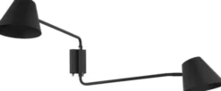 Nordic vegglampe 2lys sort