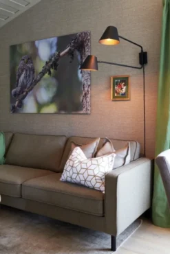 Nordic vegglampe 2lys sort