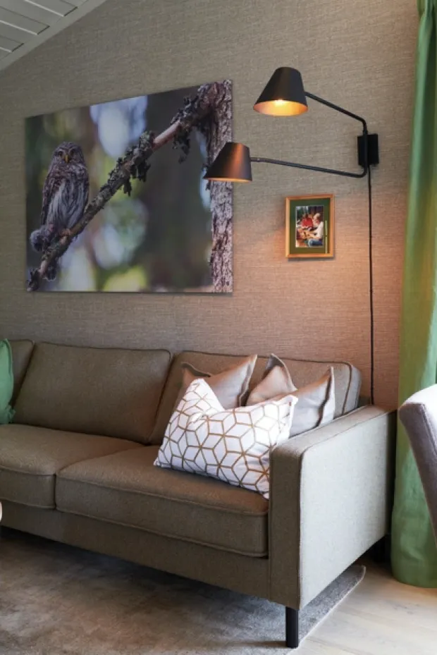 Nordic vegglampe 2lys sort