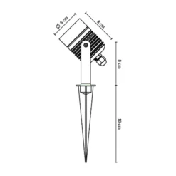 Nova LED utelampe spot IP65 sort