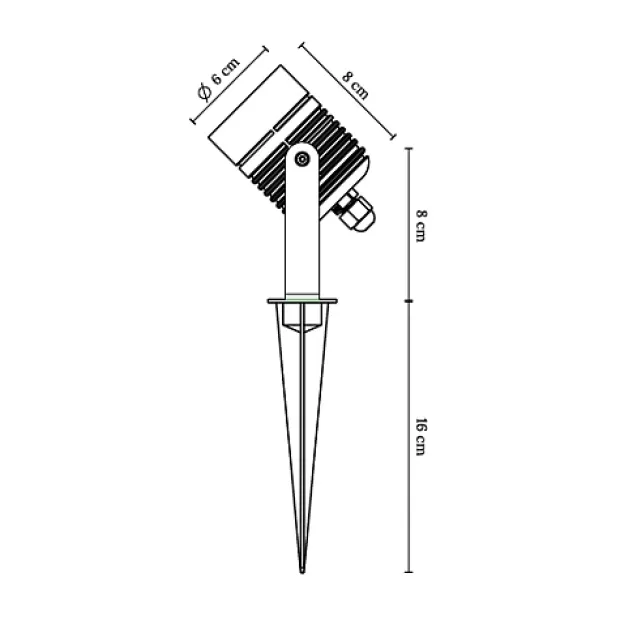 Nova LED utelampe spot IP65 sort