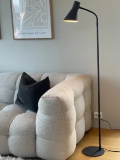 Odense leselampe gulv 152cm sort