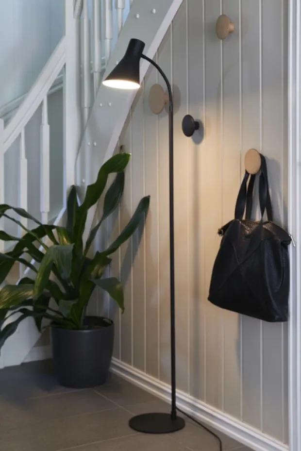 Odense leselampe gulv 152cm sort