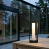 Oliver oppladbar lykt med solar 56cm sort