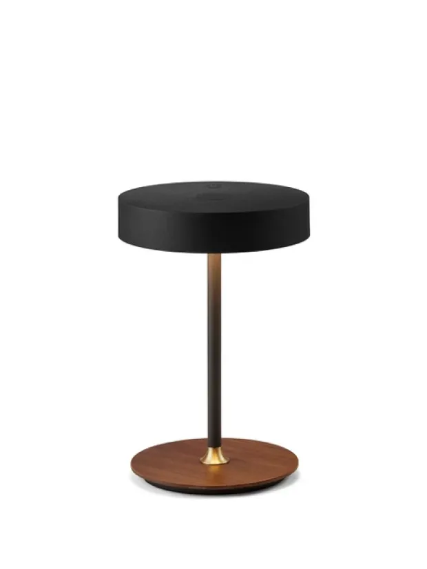 On the move LED oppladbar bordlampe 19cm sort
