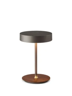 On the move LED oppladbar bordlampe 19cm grå