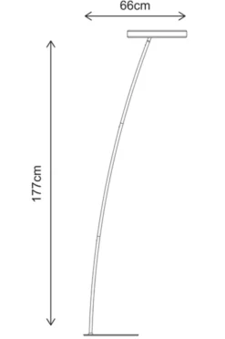 Orbit O-sirkel LED gulvlampe 175cm sort