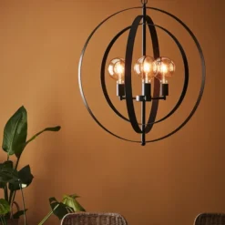 Orbit taklampe 69cm sort